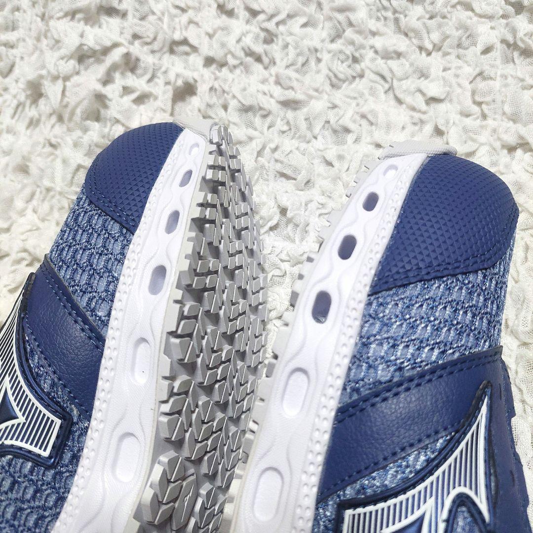 【新品】ミズノ 安全靴 オールマイティVH11L ブルー×ホワイト25cm