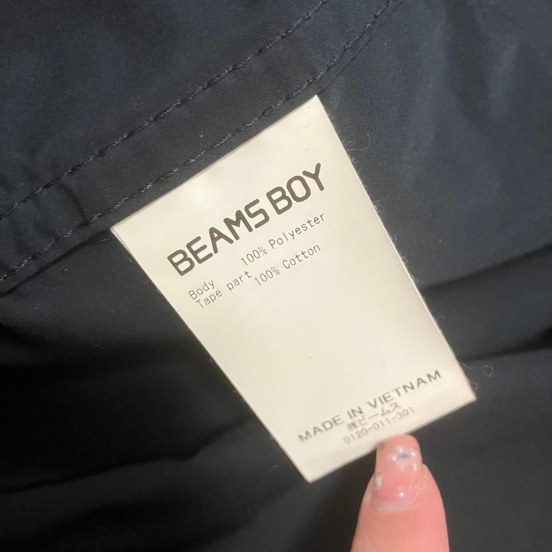 BEAMS BOY ネイビー モッズコート　SOLOTEX