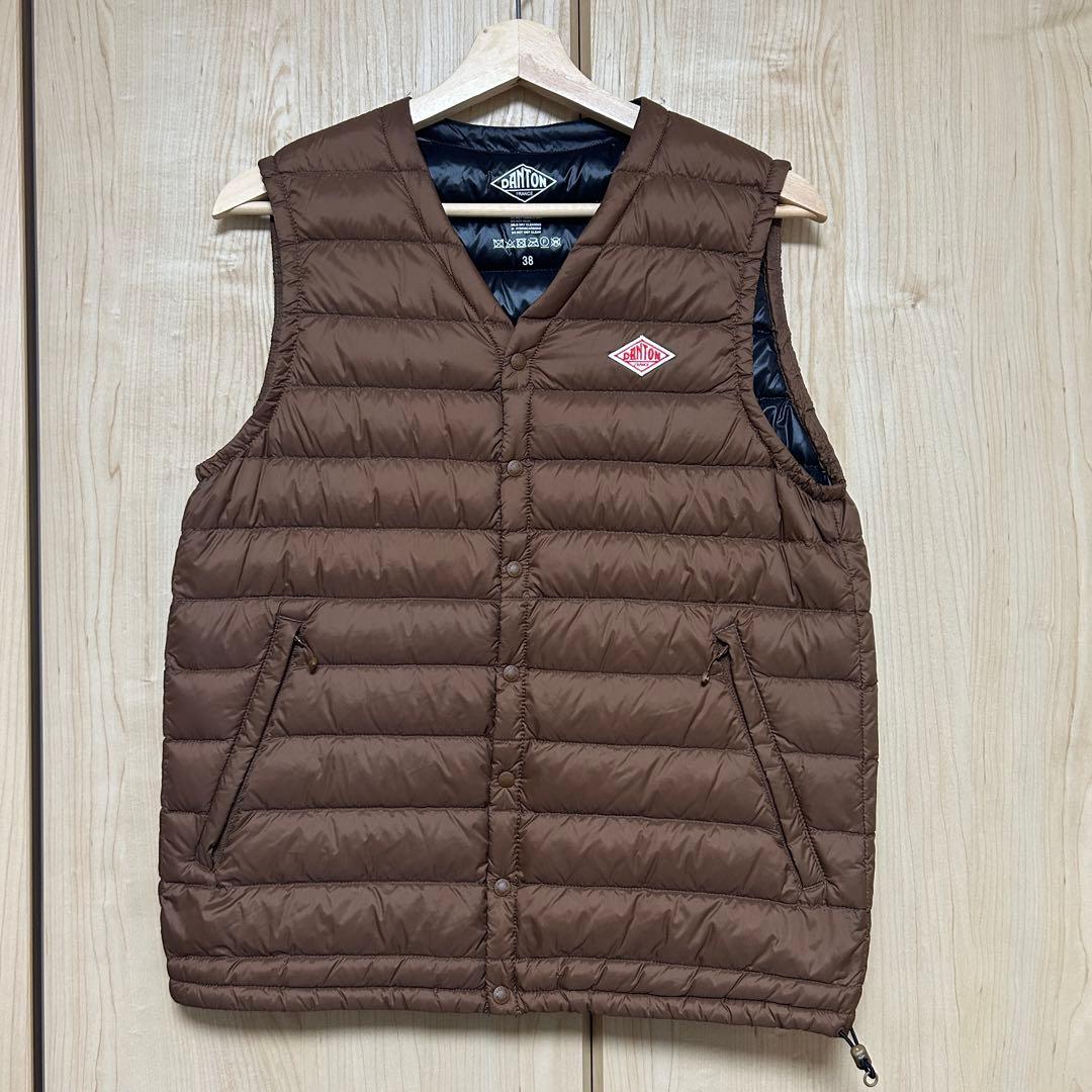 DANTON ダントン　ブラウン ダウンベスト 38