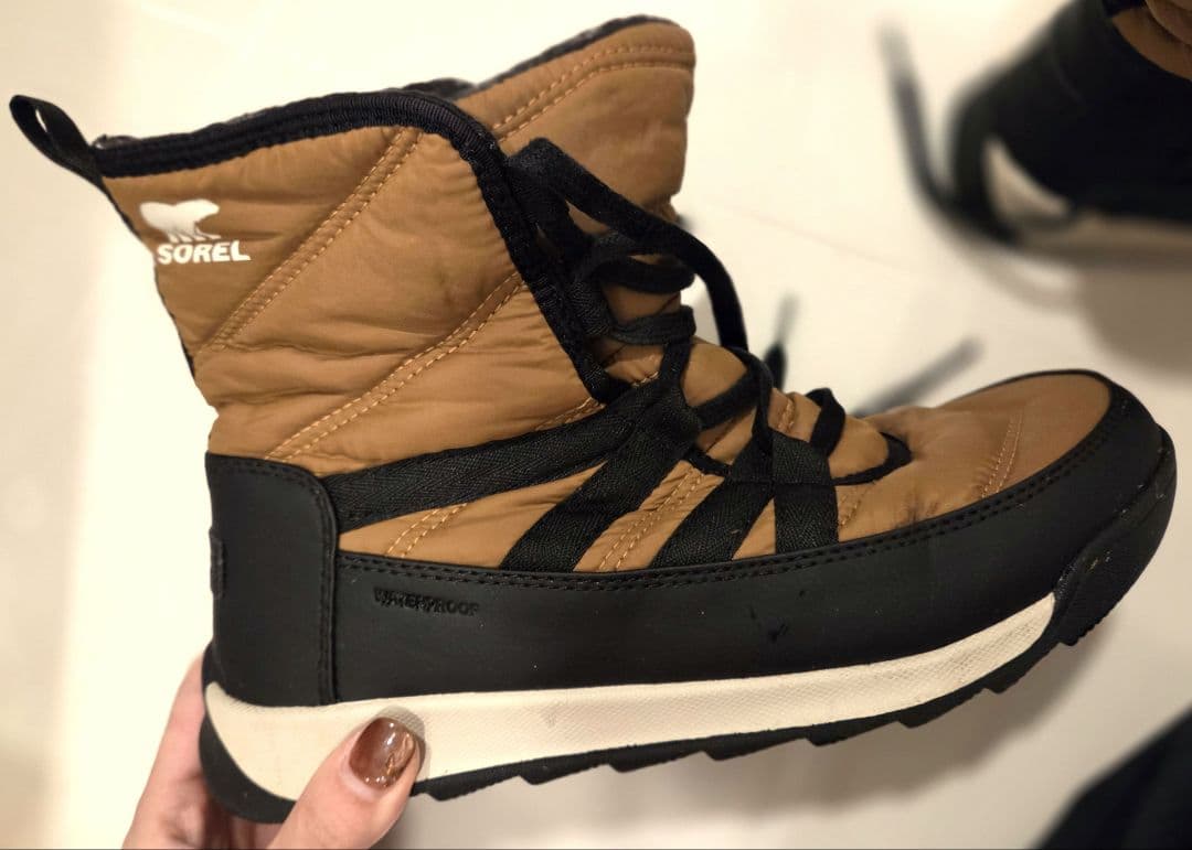 SOREL ブラウン レースアップブーツ