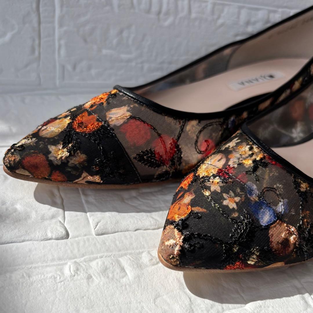 ✨新品未使用✨DIANA 絵画シリーズ ブリューゲル パンプス 黒 24.5