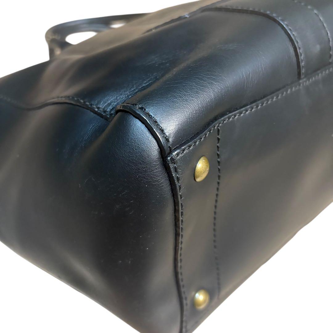 コーチ トートバッグ 大容量 オールレザー ブラック 本革 F71502