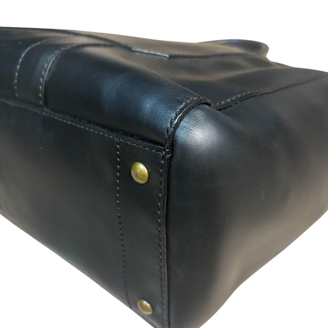 コーチ トートバッグ 大容量 オールレザー ブラック 本革 F71502