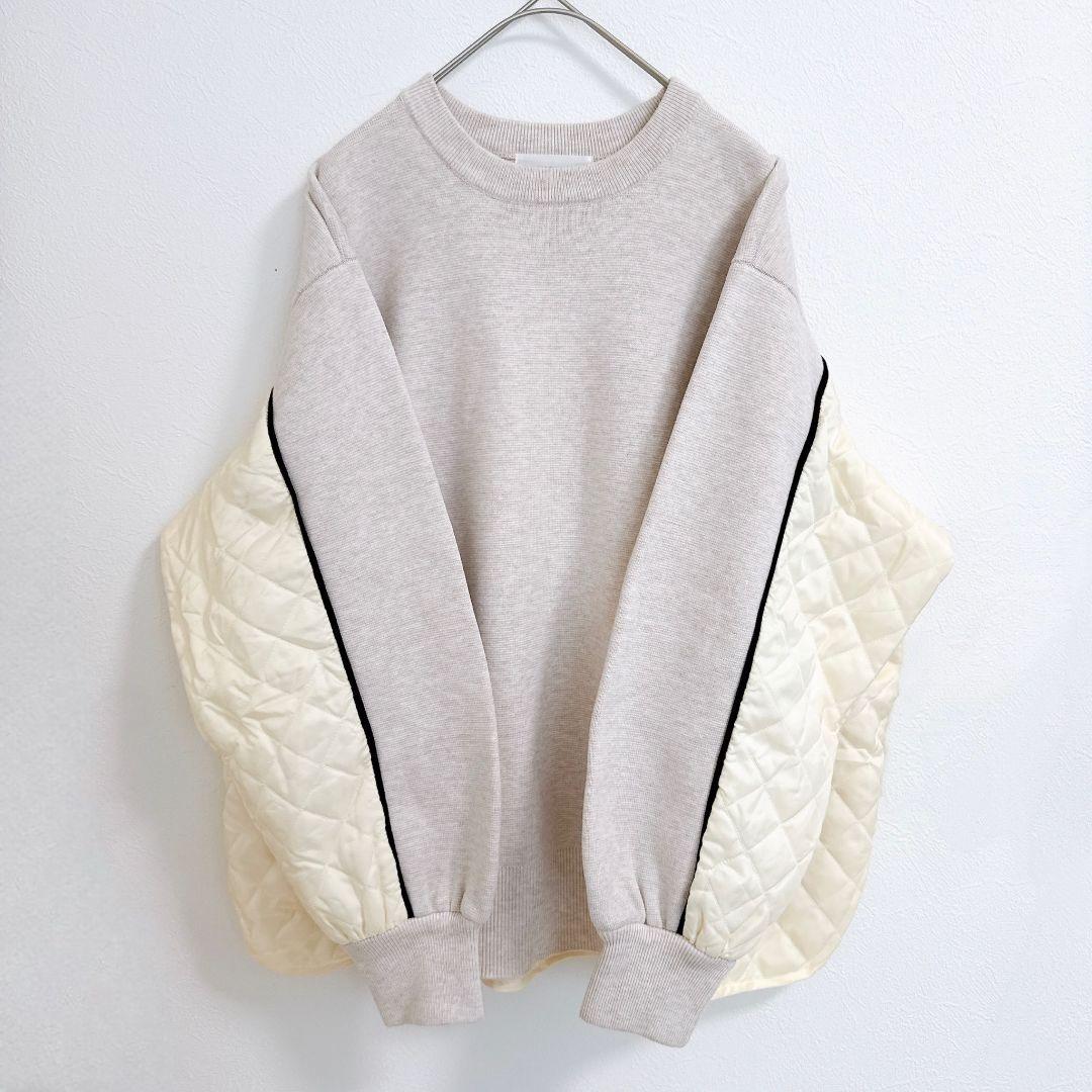 MACHATT♡マチャット キルティングドッキングニット セーター 異素材 長袖