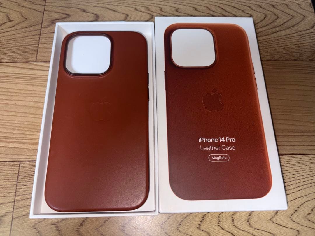 【値下げ】【美品】iPhone 14 Pro 128GB 純正レザーケース付き