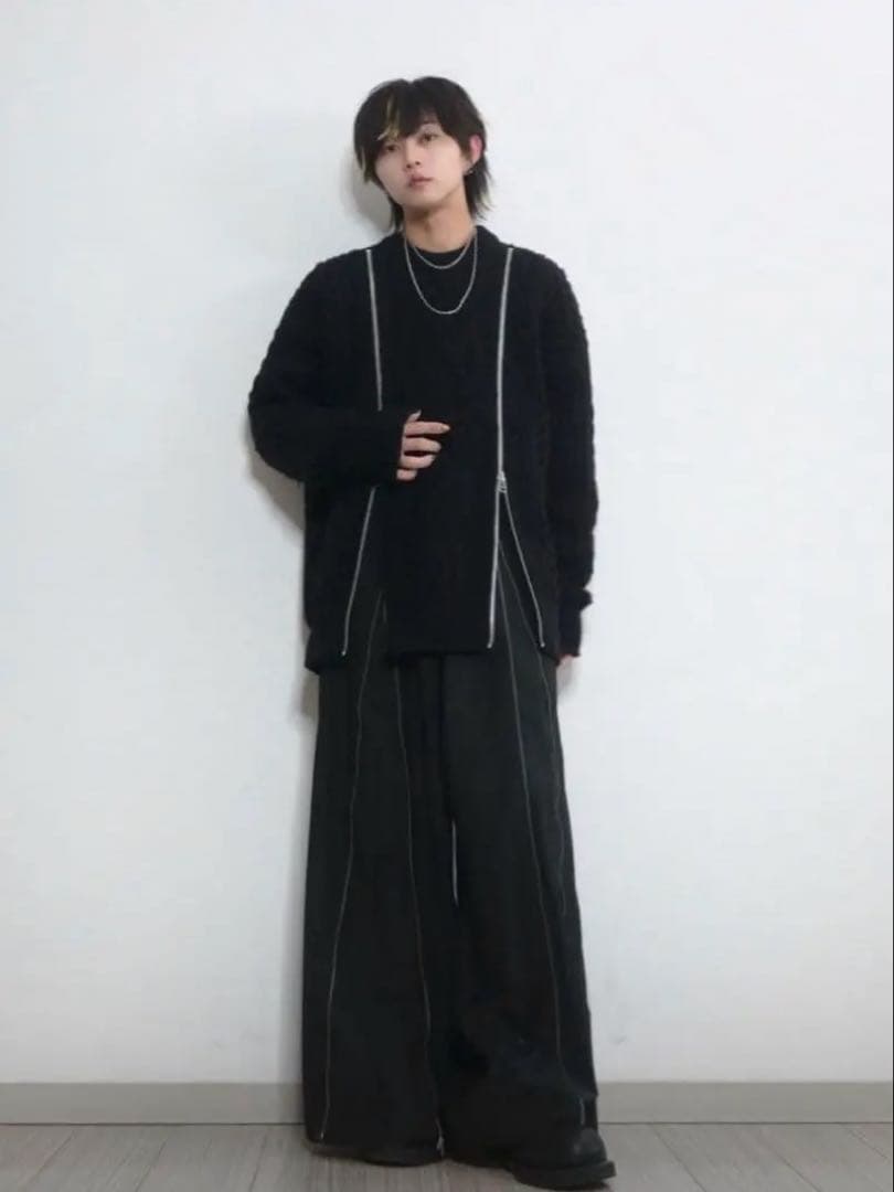 JOHN LAWRENCE SULLIVAN　22AW ZIPPED KNIT