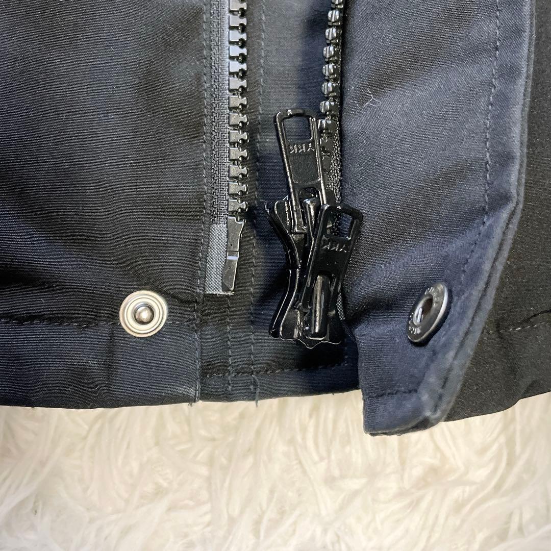 DANTON ダントン ダウンベスト フード ダブルジップ ブラック 36