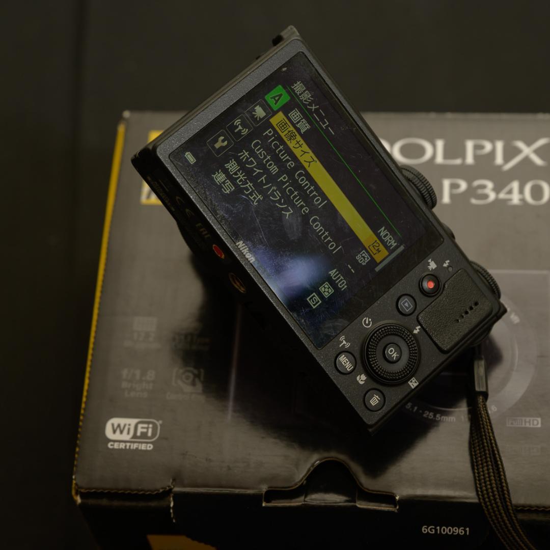 Nikon COOLPIX P340【動作確認済・予備バッテリー＆SDカード付】