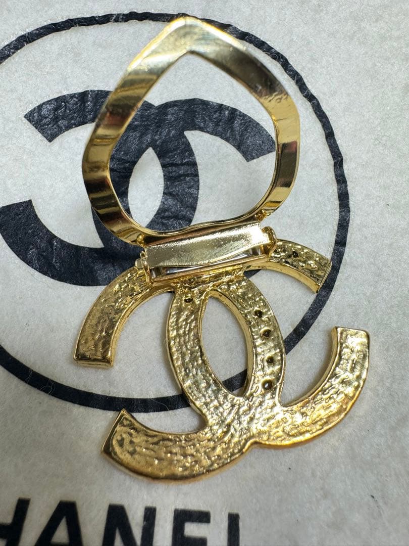 CHANEL シャネル スカーフリング スカーフ留め ゴールド