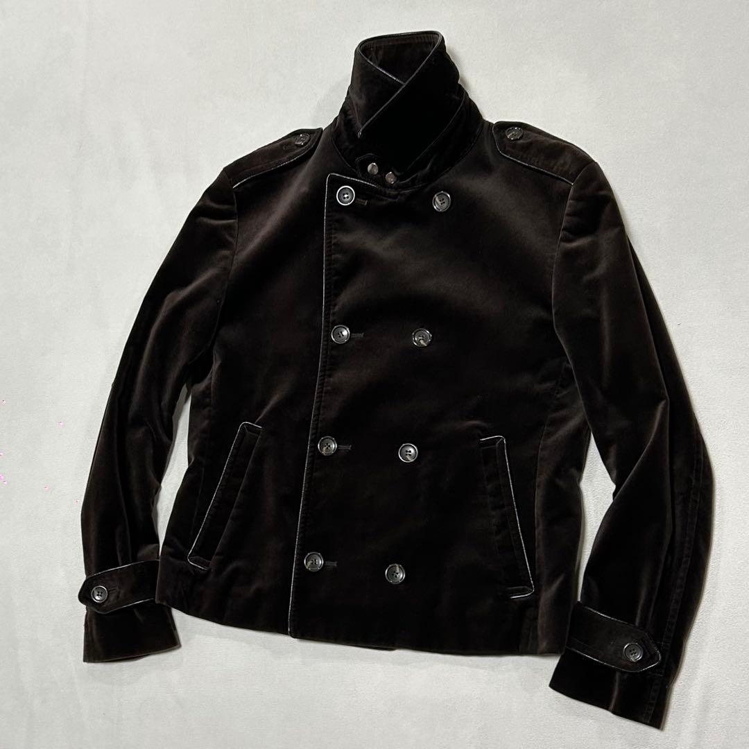 00s ベロア モーターサイクルジャケット ダブルブレスト 光沢 お兄系 ロック