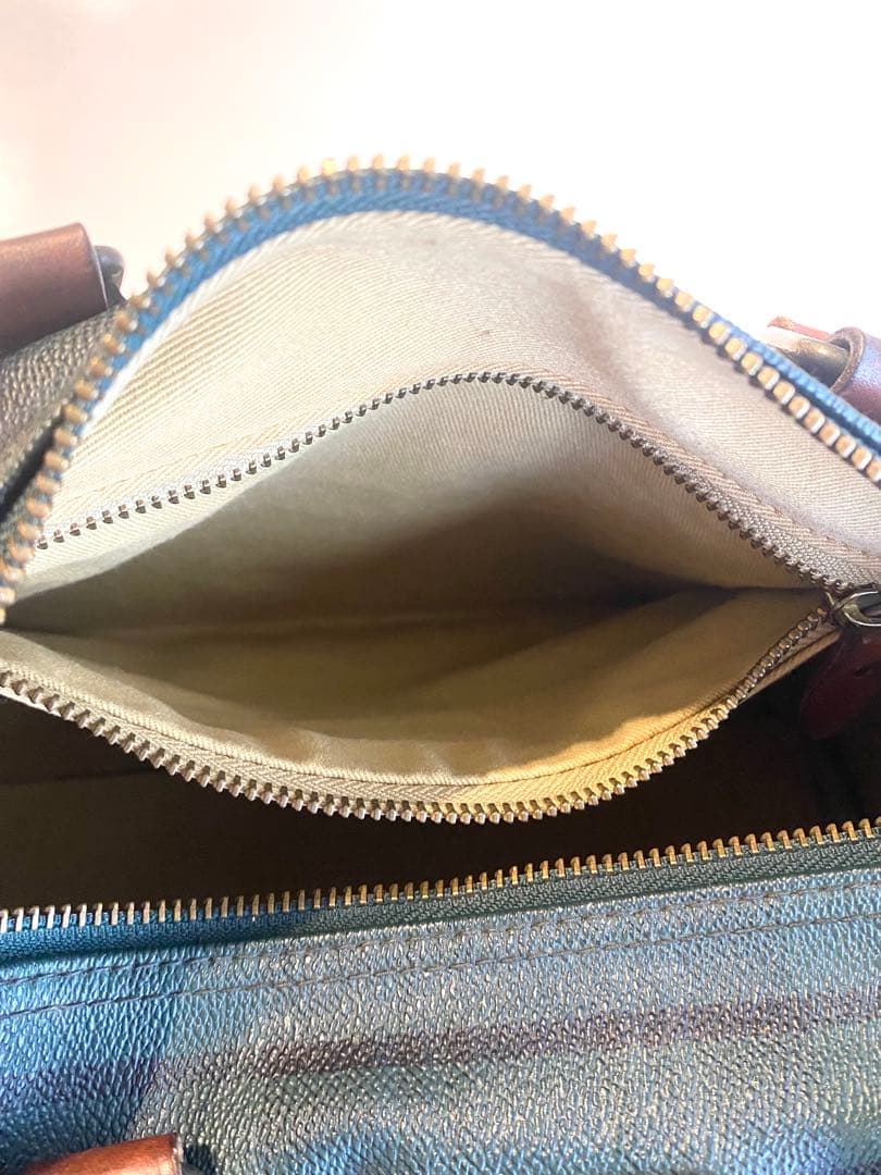 POLO RALPH LAUREN チェック柄 ボストンバッグ 定番　レザー