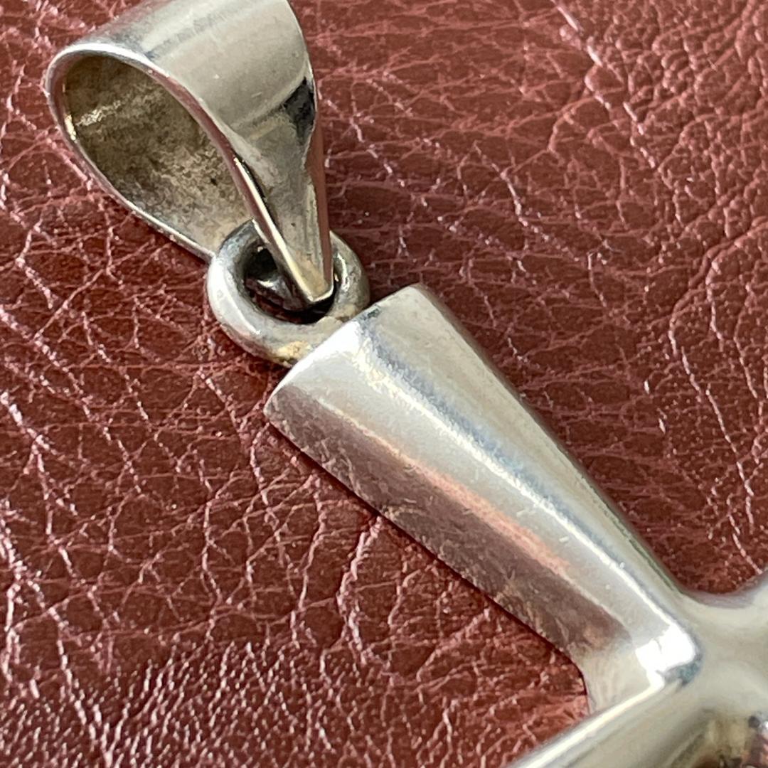 ビンテージ シルバー925 クロスネックレス メキシコ刻印 ペンダント重厚 希少