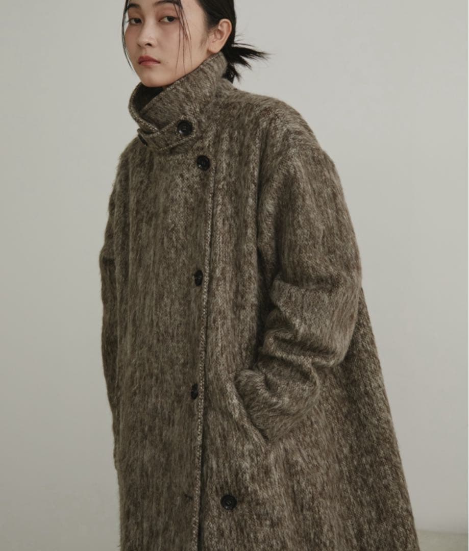 スタンドカラー3WAYシャギーロングコート