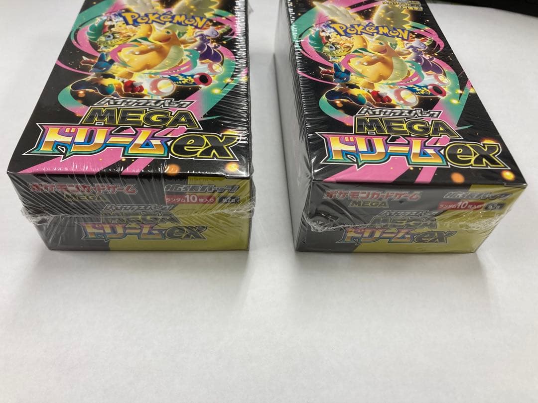 ポケモンカードのメガドリームexシュリンク付き2ボックスセットです。