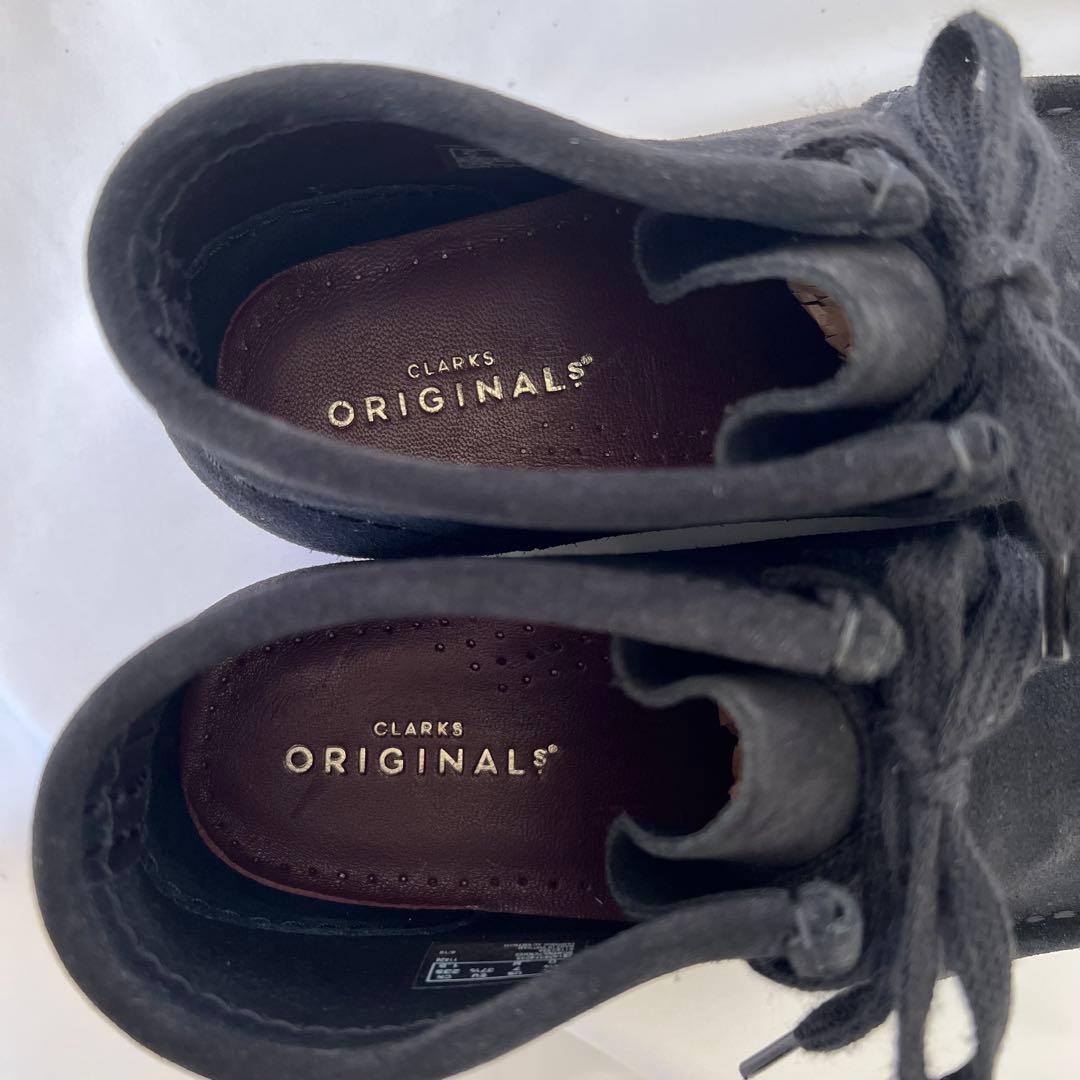 靴 Clarks \"WALLABEE\" BLK SUEDE