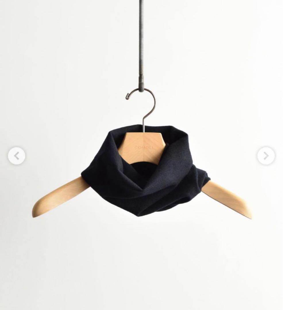 ●試着のみ【comoli】25aw カシミヤネックウォーマー ブラック