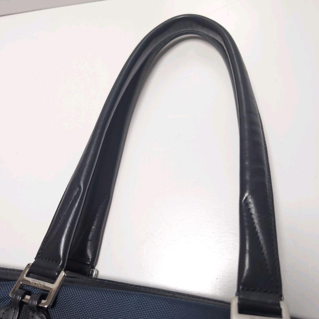 美品　トゥミ　トートバッグ　ジャーヴィス ビジネスバッグ　ネイビー　レザー