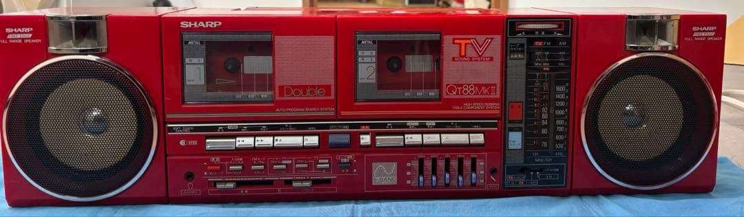 SHARP QT-88 Mk II ラジカセ　昭和レトロ