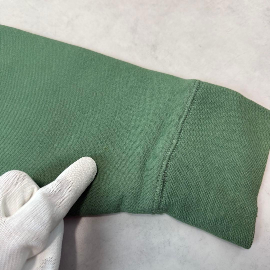 y2k STUSSY アーチロゴ ジップパーカー サンフェード グリーン L