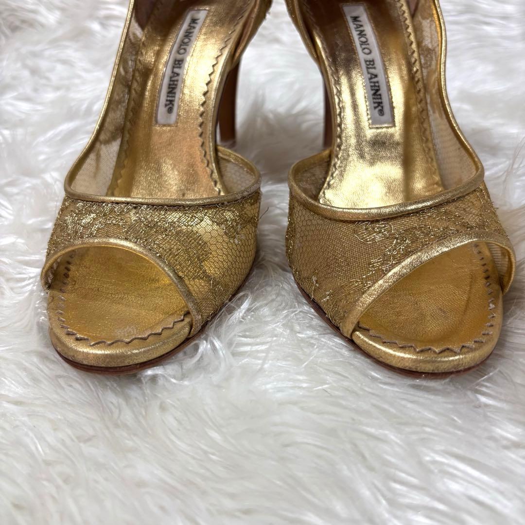 MANOLO BLAHNIK 良品✨マノロブラニク オープントゥサンダル