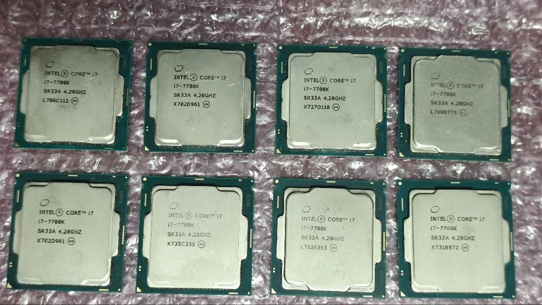 core i7 7700K 8個まとめ売り動作確認済み