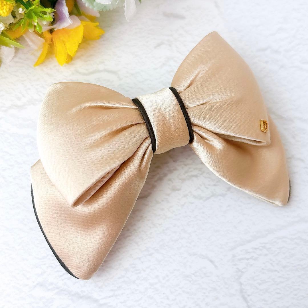 《美品50th記念》Alexandre De Paris サテンリボン バレッタ