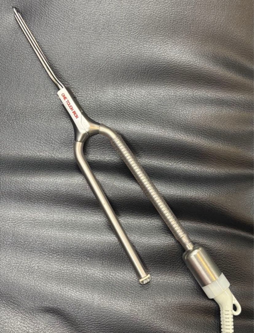 ニチリ　ワンタッチ2ミリセラミック丸アイロン\日理　理容アイロン/レンツアイロン