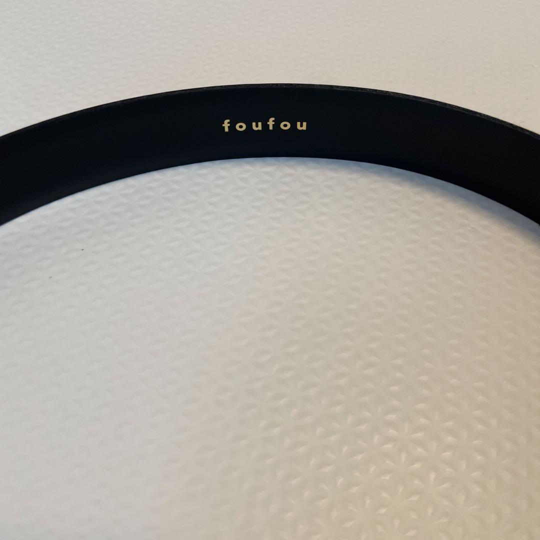 foufou ベルト 黒×ゴールド