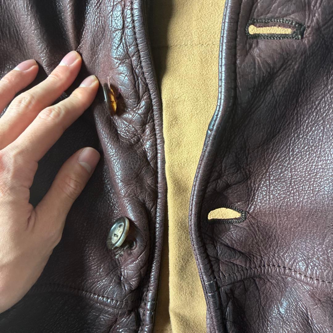 EMPORIO ARMANI ブラウン レザージャケット USED