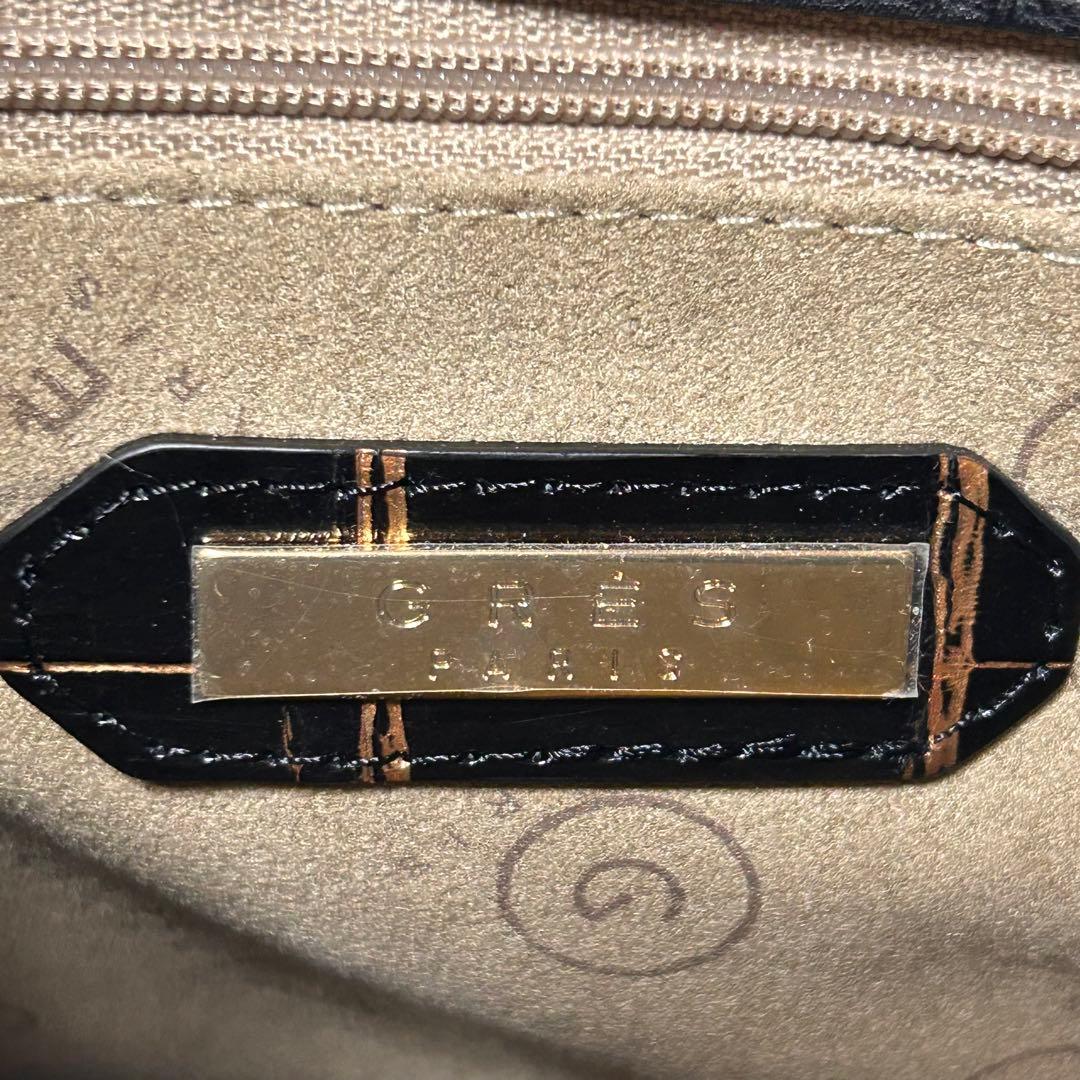 【美品】JRAタグ付 GRES リアル クロコダイル ハンドバッグ