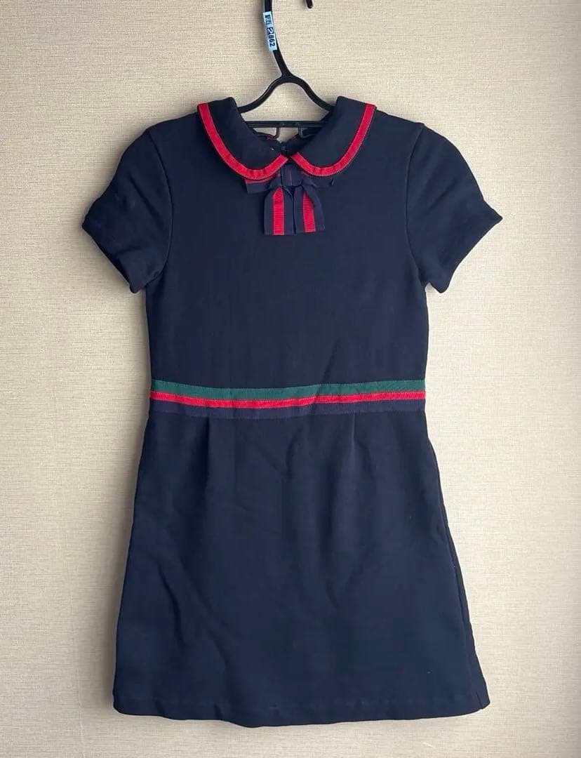 GUCCI ネイビー 半袖ワンピース