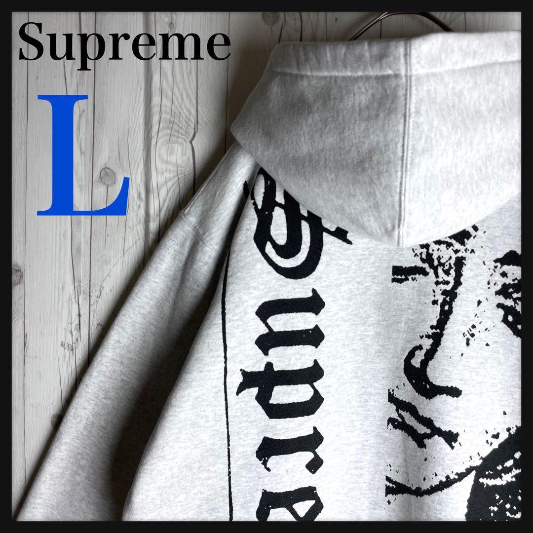 【即完売モデル】シュプリーム★ビック マリアプリント パーカーグレー