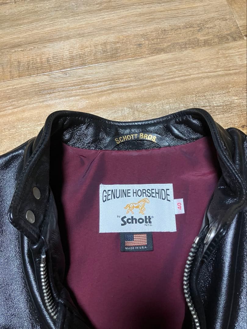 schott ショット　641xxh 40サイズ　ライダースジャケット