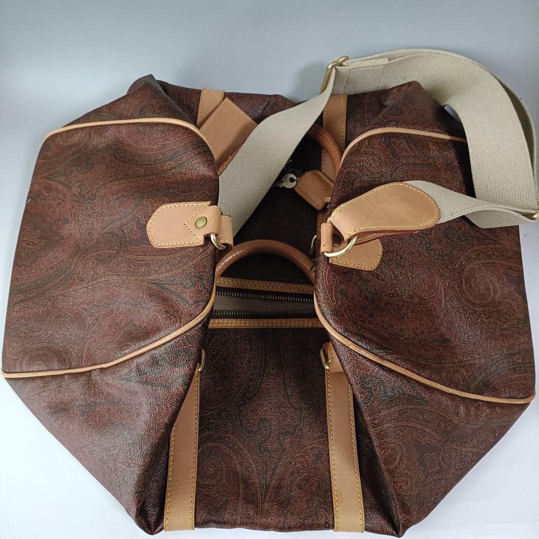 ETRO エトロ ペイズリー柄 2way ボストンバッグ（南京錠・ストラップ付）