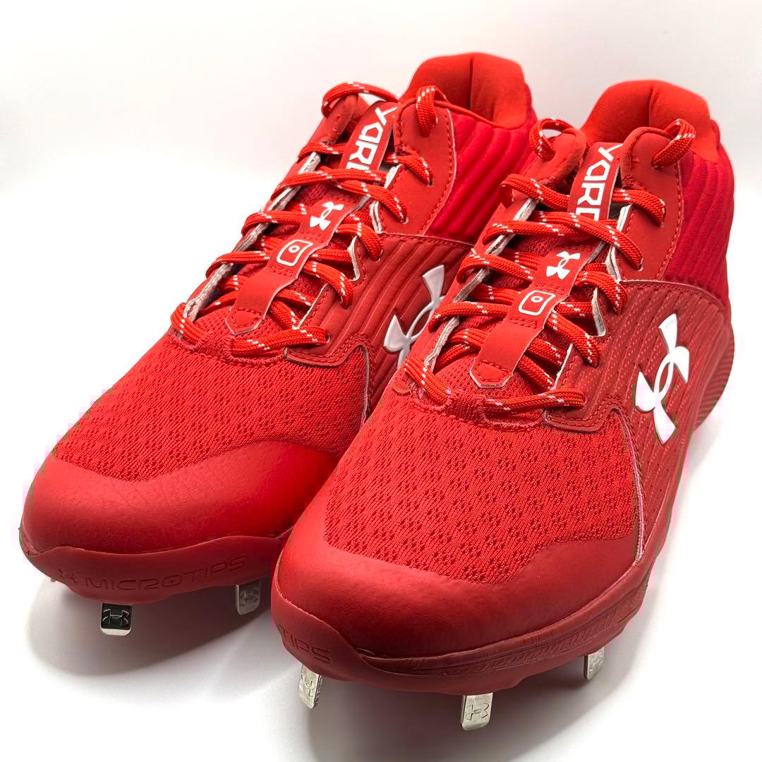 ド*ー様 【新品】アンダーアーマー UA 野球 スパイクシューズ メンズ 赤 2