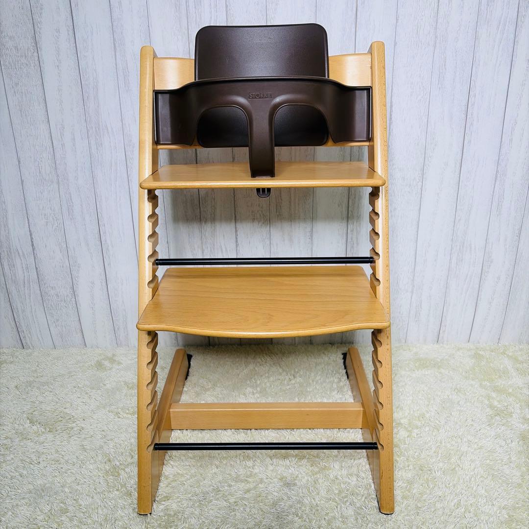 【美品】ストッケ トリップ トラップ ベビーチェア シリアル6 ベビーセット付き