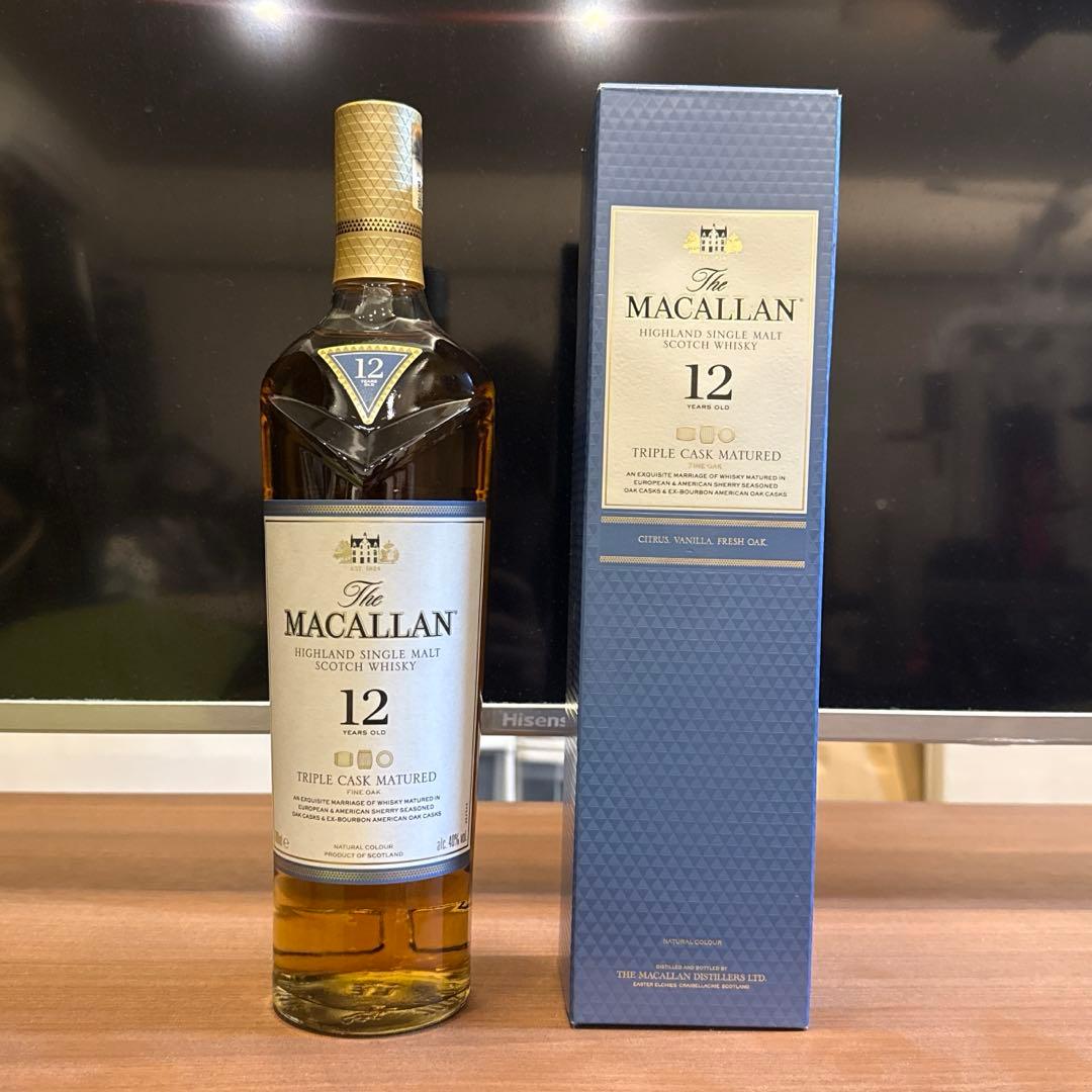 新品　未開栓ザ・マッカラン 12年 トリプルカスク 700ml 箱付き
