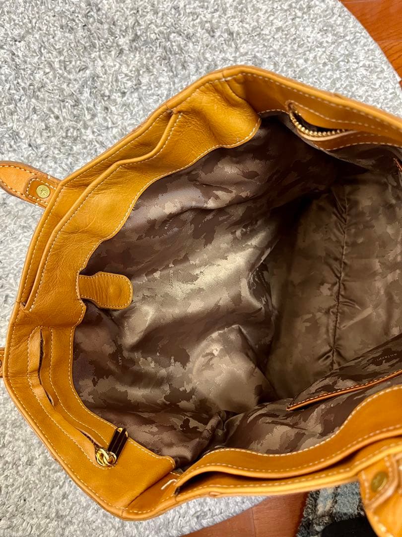 aniary アニアリー キャメル色 レザー トートバッグ