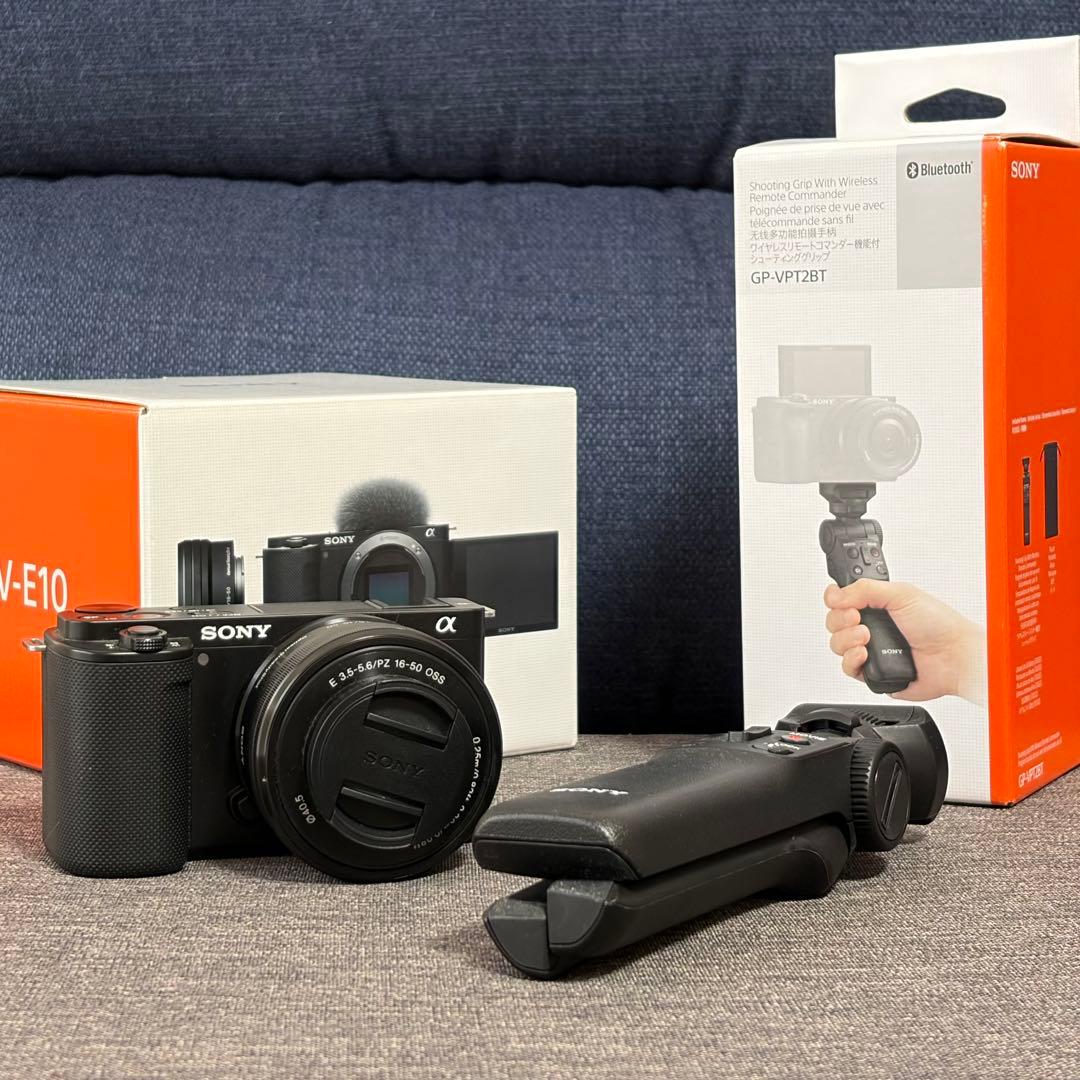 値下げ交渉不可 SONY ZV-E10 ブラック 本体 + リモートグリップ