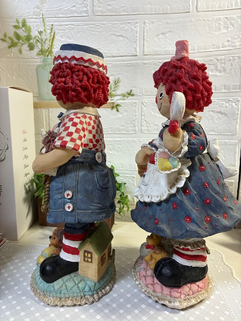 ラガディ　アン&アンディ　陶器オルゴール人形