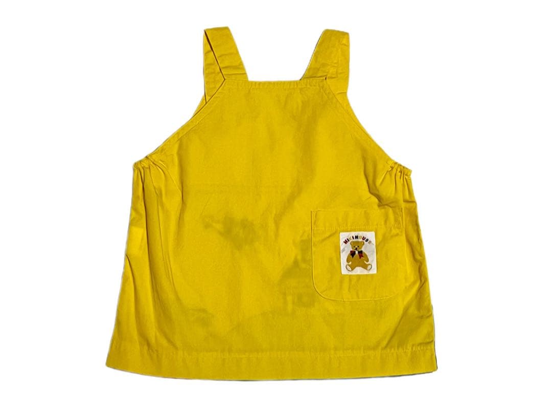 miki HOUSE/ミキハウス ジャンバースカート size80 レトロ 黄色