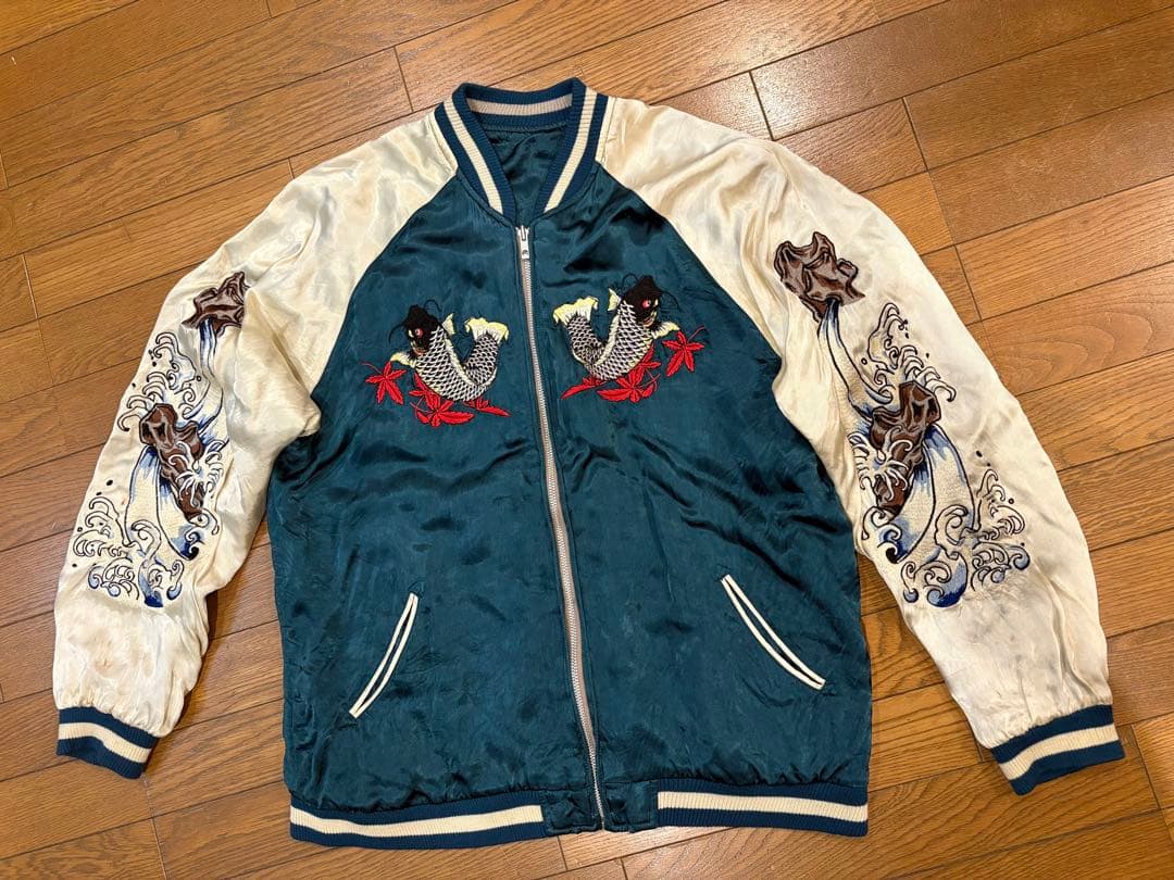 スカジャン SATORI XL鯉　刺繍