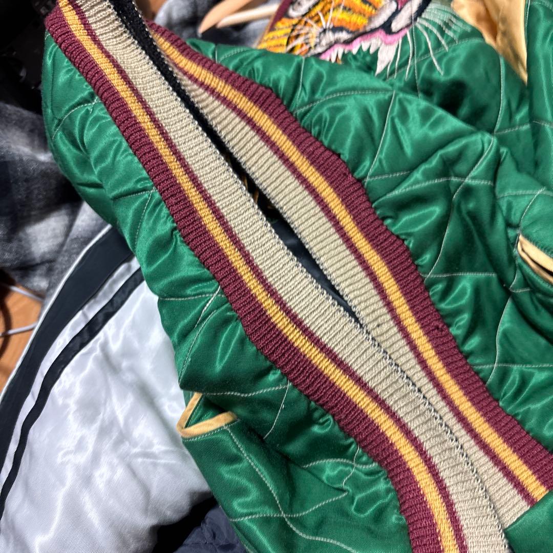 専用　テーラー東洋 サテン スカジャン 虎 鷹 刺繍 横田基地 1950