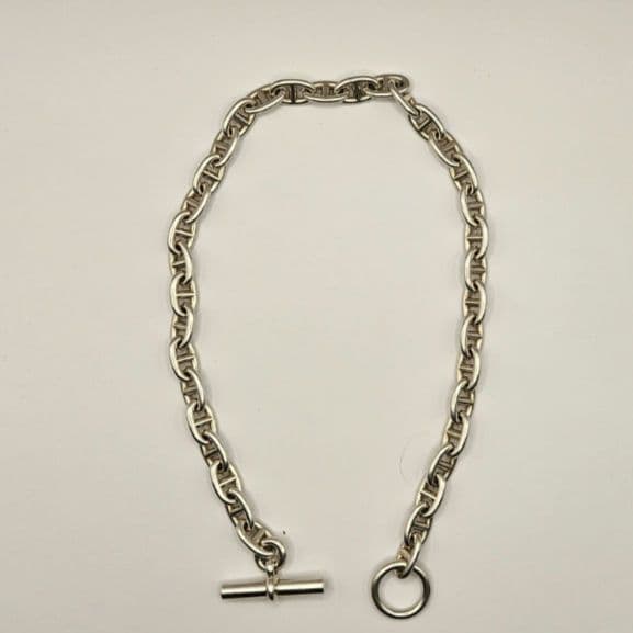 【vintage】HERMES シェーヌダンクル ネックレス mm36 エルメス