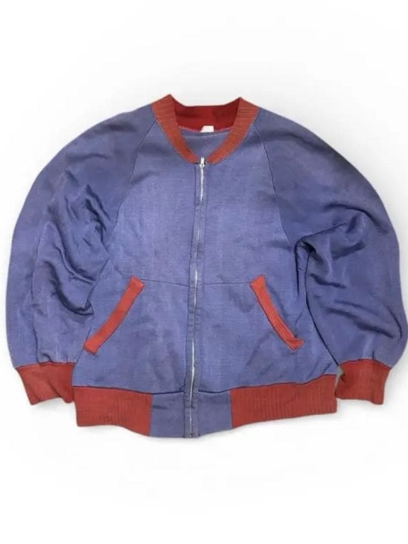 50s TOWNCRAFT ツートンフルジップスウェット