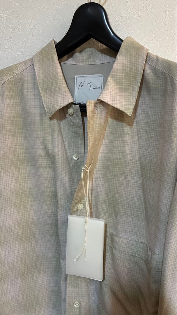 トップス ANCELLM OMBRECHECK SHIRT(PINK)