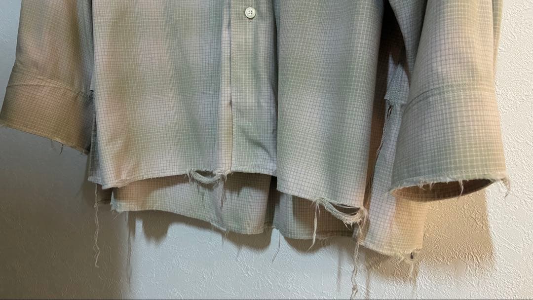 トップス ANCELLM OMBRECHECK SHIRT(PINK)