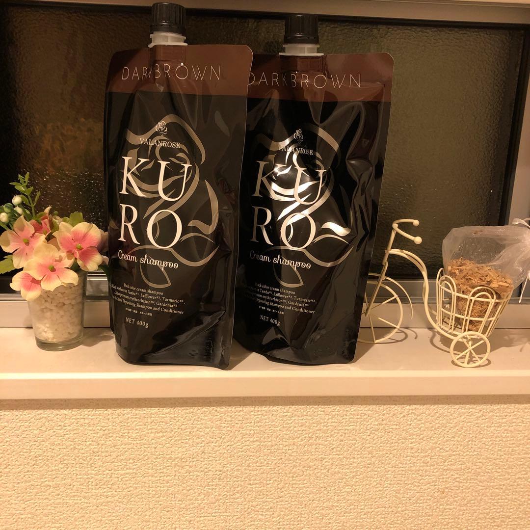 カラーリング・白髪染め DARK BROWN KURO Cream Shampoo 400g