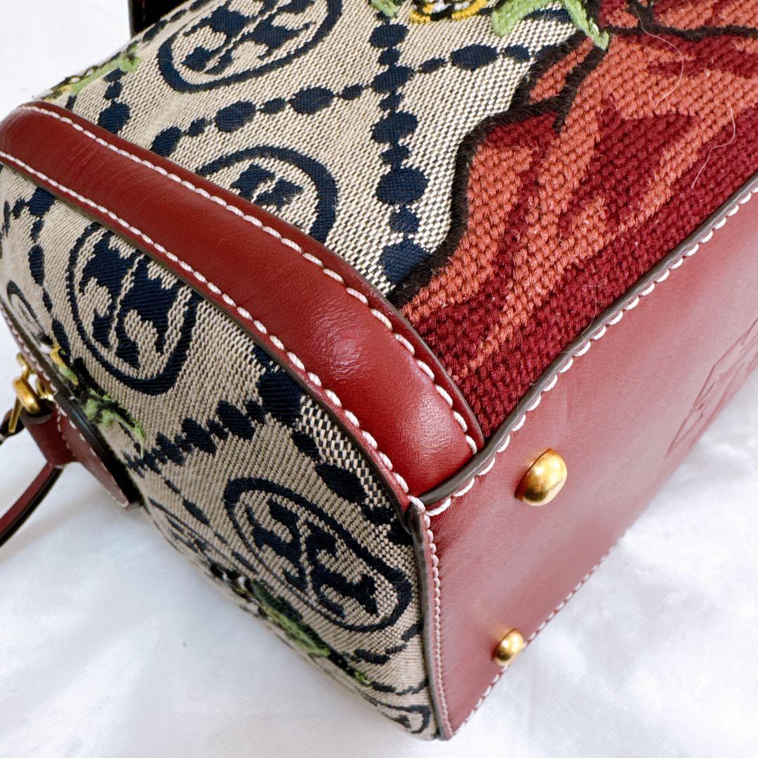 ✨超希少 美品✨ トリーバーチ Tモノグラム ボストン ジャガード 2way