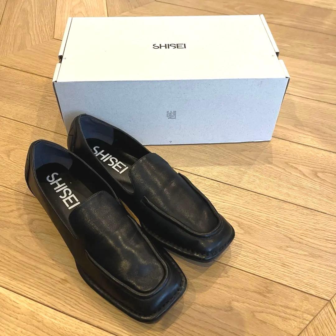 SHISEI スクエアローファー24.5cm(37.5)